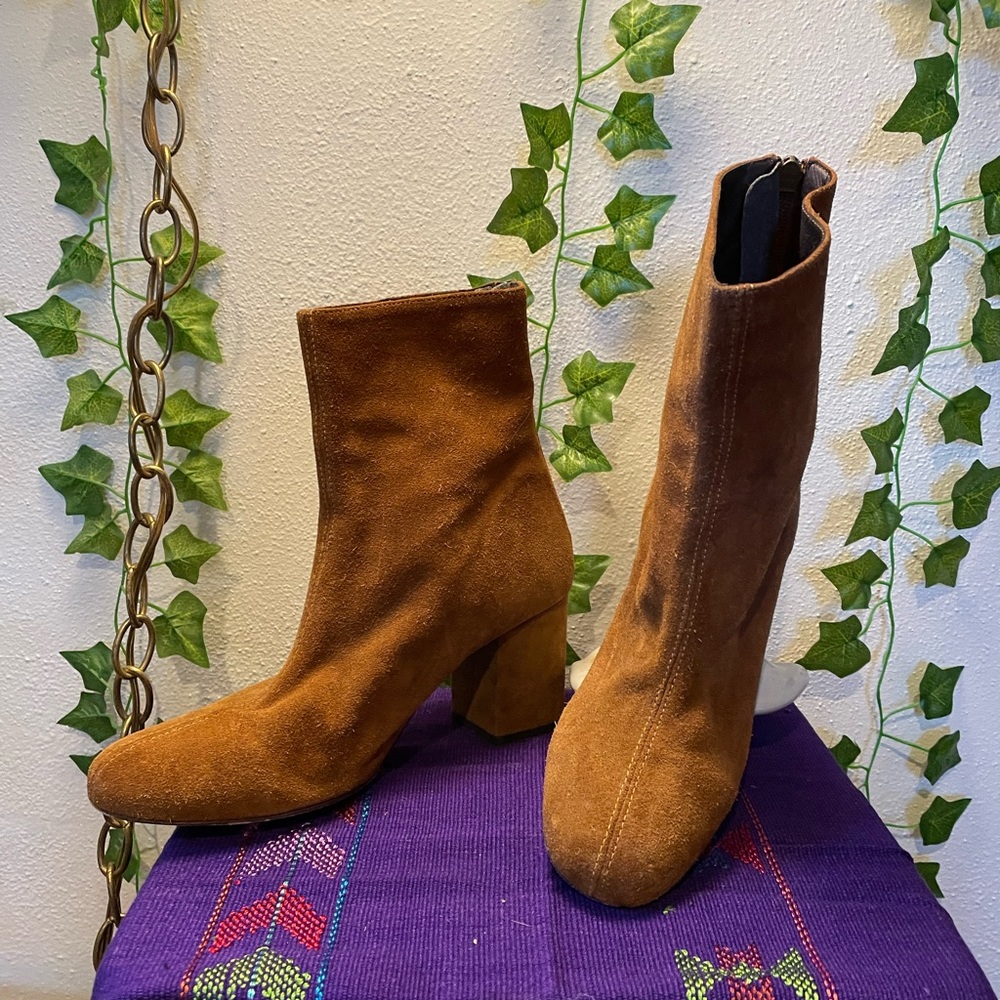 Free people suede zipper boots
